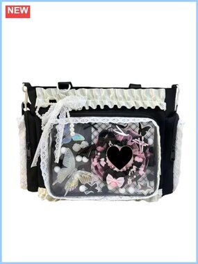 ita crossbody tote bag pin display insert large messenger bag zipper ruffle